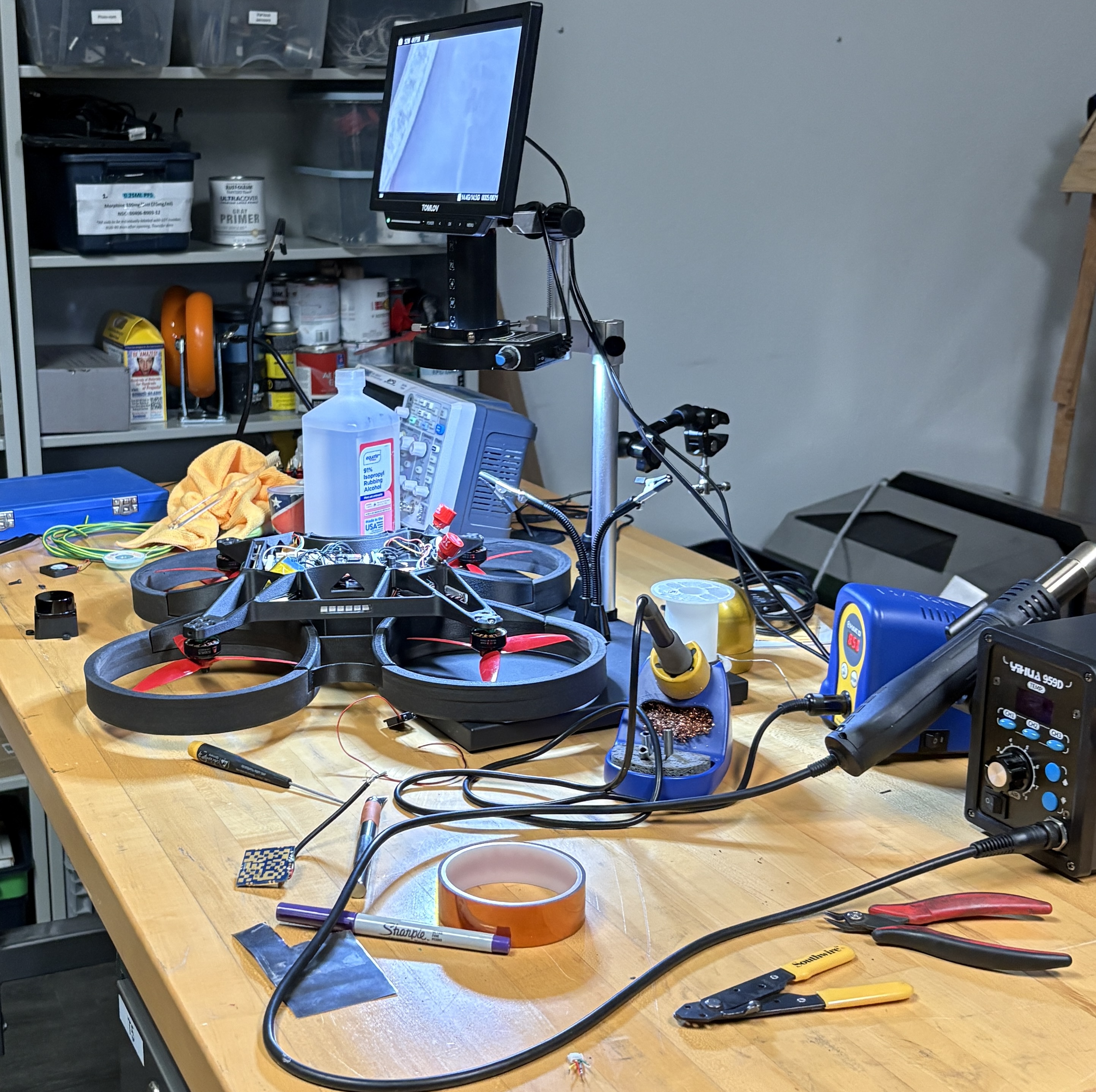 Skybourne aircraft hardware on the build bench